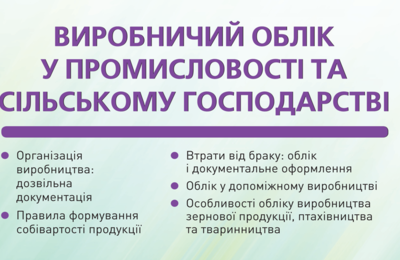 Виробничий облік у промисловості та сільському господарстві